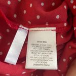 Soho women's M red with white polka dot sleeveless collared button down blouse Photo 7
