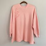 Aerie  Oversized‎ After Sunset Smile+Wave Crewneck Sweatshirt in Peach Size Small Photo 1