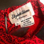 Vintage 80s Elizabeth Adams Western Paisley Red & Black Dress Shoulder Pads sz 8 Multiple Photo 4