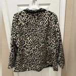 Eloquii  Leopard print Blazer Jacket size 26 plus size black tan animal print Photo 2