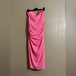 Pretty Little Thing  Dress Sz8 Front Slit Draped Padded Bra Special Events Feminine Photo 3