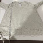 Mote Marled Oatmeal Long Sleeve V Neck Pullover Asymmetrical Blouse Size XXL Gray Photo 6