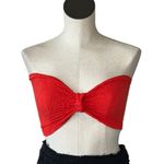 Free People NWOT Intimately By Orange Crop Top Bandeau Knot Front SZ-M/L Photo 2