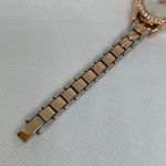 Charter Club  women gold silver tone watch 26mm oval case rhinestones running Photo 4