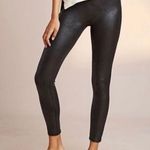 Spanx Black Crackle Faux Leather Pleather Pants Leggings Size S Photo 0