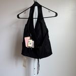 Tadashi Shoji Tadashi Halter Top Black Pleated Sleeveless Party Cocktail Made in USA Photo 5