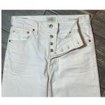 Citizens of Humanity  Florence Wide High Rise Straight Jeans White Raw Hem 26 COH Photo 2
