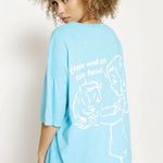 Boys Lie NEW  DANGEROUS AFFECTION BLUE BOYFRIEND TEE - ONE SIZE Photo 0