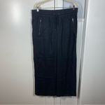 Athleta Cabo Linen Wide Leg Pant Black size 16 #447244 spring summer vacation Photo 1