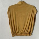 ZARA  Mustard Yellow Blouse with Tie Detail Photo 3