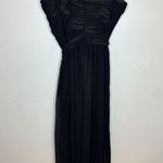 Mac Duggal Ieena for Women's 2651 Size M Black Wide Leg Jumpsuit Faux Wrap EUC Photo 3