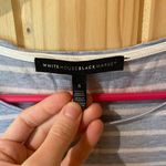 White House | Black Market  Blue and White Striped Long Sleeve Top Photo 3