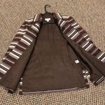 Talbots Long Brown Jacket with Stripes Size 8 Photo 4