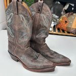 Justin  Bent Rail Brown Embridered Cowgirl Western Boots Photo 6