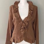 Trousers Etc. Fashion Jacket/Blazer. Size‎ 4. Terracotta w/gold shimmer. Ruffles Gold Photo 0