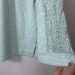 Soft Surroundings  Soft French Terry Ana Sweatshirt Cable Knit Sleeves Photo 4