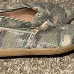 Skechers Bobs World Foot Prints Women's Size 8 Shoes Camo Sequined Slip On Flats Green Photo 2
