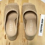 Daniella Shevel Taupe Cream Salma Low Heel Rafia Open Toe Sandal NWOB Photo 9