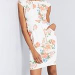 Modcloth NWT White Floral Sheath Dress Pockets New Photo 1