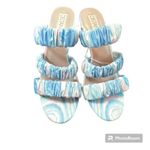 New Deltan Colette Printed Three Brand Dress Sandals 7 Size undefined Photo 1