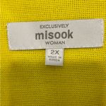 Misook Exclusively  Woman size 2X Black and Yellow Zip-Up knit Jacket Photo 5