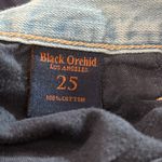 Black Orchid Los Angeles Raw Hem cropped jeans 100% cotton size 25 Blue Photo 4