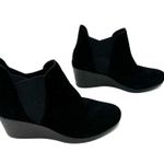 Crocs Size 7.5 Wedge Boot Black Slip On 2.5" Heel Comfort Bootie Casual Everyday Photo 2