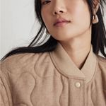 Madewell NWT Tan matchstick bomber oversized Jacket xs Photo 7