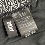 DKNY Swimsuit One Piece Geometric Padded Shelf Bra Ruching Boning Black White Photo 9