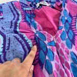 Kahindo Romper Womens‎ Medium Blue Pink Printed Kisumu V Neck Cotton Photo 11