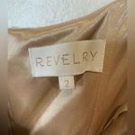 Revelry Skye Velvet Champagne Cowl Neck Maxi Dress Size 2 Gold Photo 2