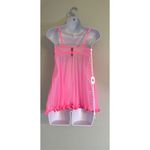 Victoria's Secret 36B Babydoll Gown HOT pink Rhinestones Photo 4