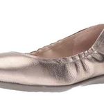 ECCO Size 8 Ballet Flat Shoes Incise Enchant Metallic Bronze Leather Ballerina Gold Photo 0