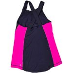 Lululemon  Dark‎ Navy Pink Athletic Tank Top Crossback Built in Bra Size 8 Photo 1