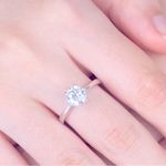 Boutique 1 Ct Solitaire Engagement‎ Ring Brilliant-Cut Simulated Diamond, Size 8 Photo 6