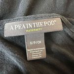 A pea in the pod  Maternity Black Short Lace Sleeve Linen Blouse Size Small Photo 5