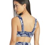 NEW Seea x Free People Georgia Gaia bikini top navy floral, XS Blue Photo 9