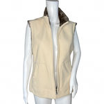 Telluride Vest Womens Large Cream Full‎ Zip Quilted Neutral Cabincore Gorpcore Gray Photo 1