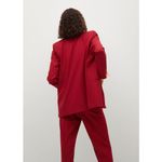 Mango  Double-Breasted Structured Oversized Blazer Women’s Size Small Red Photo 13