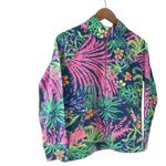 Lilly Pulitzer Popover Pullover Quarter Zip Up Palms Print Photo 2
