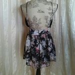 Veveret Pretty Floral Romper Shorts Black Photo 2