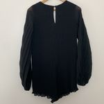 ASTR  The Label Roseanne Romper Jumpsuit Black Lined Sheer Long Sleeve Size S Photo 7