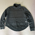 Adidas Pullover Sweatshirt Mock Neck Long Sleeve Athletic Top Black L Photo 0