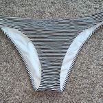 Aerie  - Black and White Striped Cheeky Bikini Bottom Photo 0