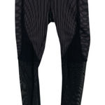 Aloha Island Alo Athletic Leggings Black Patterned Mesh Panels Activewear Workout Pants Med Photo 0