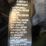 Rose‎ & snake appliqué faux fur collar bomber Black Size M Photo 6