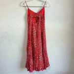 Abel the label Anthropologie‎  Women’s Lola Red Hi-Low Maxi Dress Size XS Photo 4