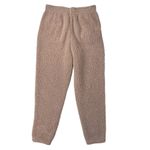 SKIMS  Desert Brown Teddy Sherpa Fleece Jogger Sweatpants Drawstring Waist Medium Photo 3