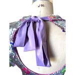 NWT Celia B Wanderer Silver Sequin Floral Mini Dress Size Small Photo 6