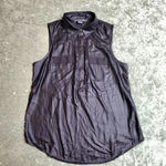 Armani Exchange  Metallic Black Sleeveless Blouse Photo 0